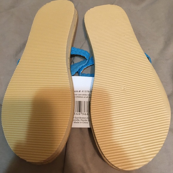 Women’s Size 7 Sole del Sol Blue Flip-Flops - Picture 2 of 4
